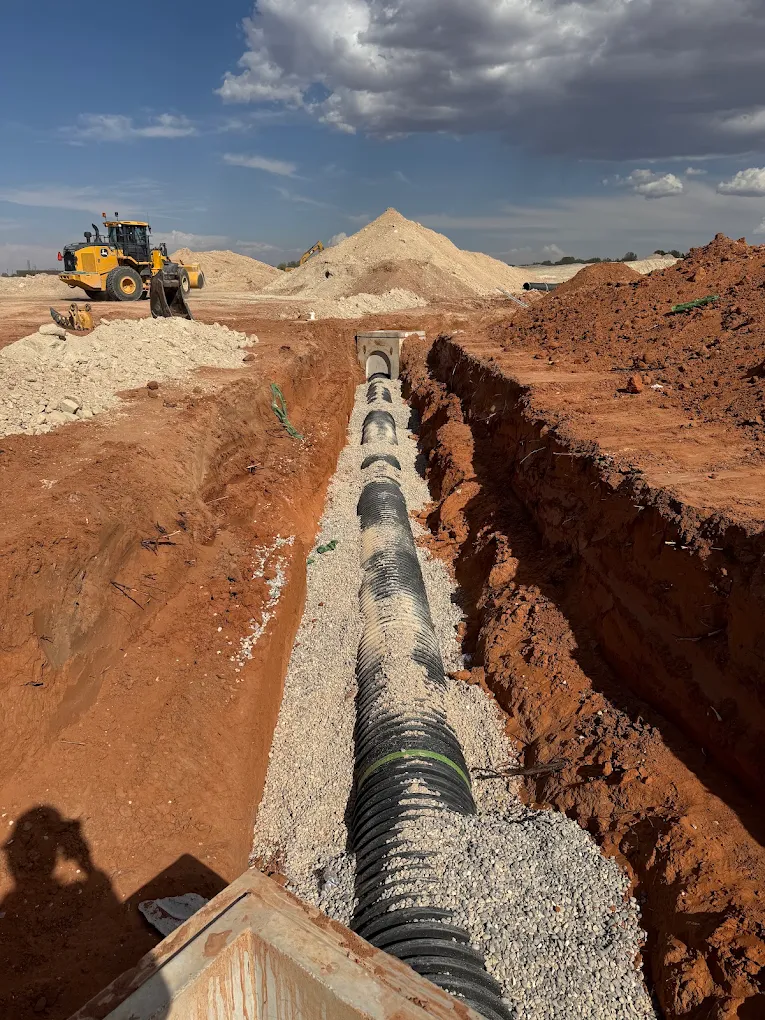 French drain and gravel bedding install